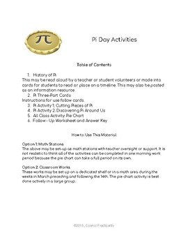 Preview of Pi Day Packet