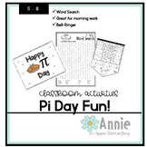 Pi Day Pennant Activity, Bulletin Board, and Word Search