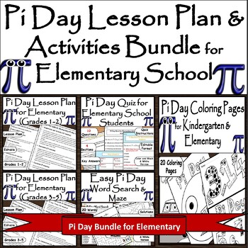Preview of Pi Day Play Pack:March 14th Elementary Bundle with Lesson Plan,Activities & More