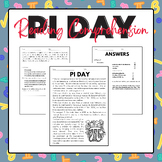 Pi Day Reading Comprehension | Pi Day Activities