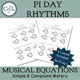 Pi Day Rhythm Worksheets