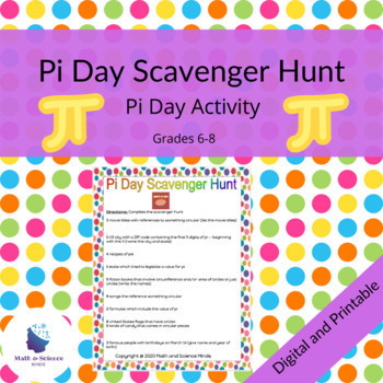 Pi Day Scavenger Hunt Extra Credit Assignment - Fill and Sign