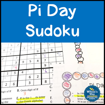 Preview of Pi Day Sudoku Activity Game