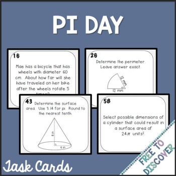 Preview of Pi Day Task Cards Activity