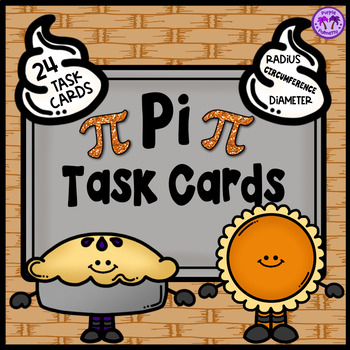 Preview of Pi Day Task Cards (Area and Circumference of a Circle)