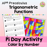 Pi Day Trigonometric Function Values Color by Number Activity