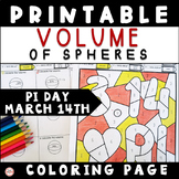 Pi Day Volume Of Spheres Coloring Page Math Activity Geome