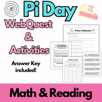 Preview of Pi Day WebQuest & Reading/Math Activities!