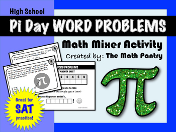 Preview of Pi Day Word Problems - Math Mixer Activity - High School