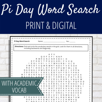 Preview of Pi Day Activity for Middle School