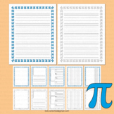 Pi Day Writing Activities Handwriting Practice Paper Bulle