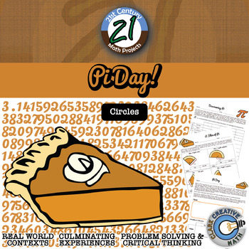 Preview of Pi Day! -- Yummy Circle & Cylinder - 21st Century Math Project