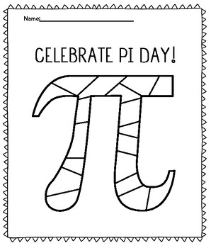 Preview of Pi Day coloring sheet activities