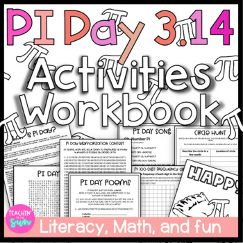 Preview of Pi (Pie) 3.14 DAY ACTIVITIES WORKBOOK BUNDLE | Literacy, Math, and fun!