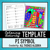 Coloring Activity Template: Pi Symbol (Personal Use Only)