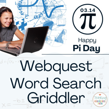 Preview of Pi Day Activity Webquest and Word Search