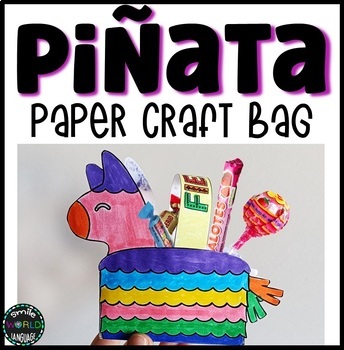 Preview of Piñata Paper Craft Bag easy Mexican Fiesta culture Manualidad 5 de mayo pinata