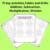 Pi day activities,Tables and Drills:Addition,Subtraction,M