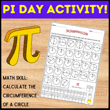 Preview of Pi day activity worksheet  - The circumference of a circle.