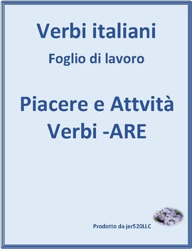 Preview of Piacere and ARE Activities Italian Worksheet 2