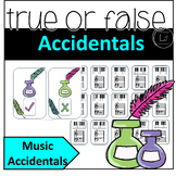 Piano Accidentals Game:  Note reading, sharps and flats, P