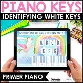 Beginning Music BOOM™ Cards - Naming White Piano Keys with