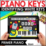 Beginning Music BOOM™ Cards - Naming White Piano Keys in O