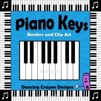 Preview of Music Clip Art | Piano Keyboard Borders