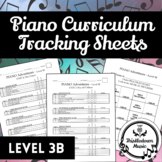 Piano Curriculum Tracking Sheets - Level 3B - Student Stic