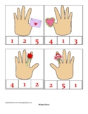 Piano Finger Number Clip Cards-Valentine's Day