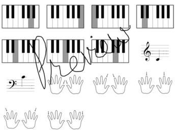 Preview of Piano Flash Cards, Levels 1-4-- Save 30% by buying this bundle!