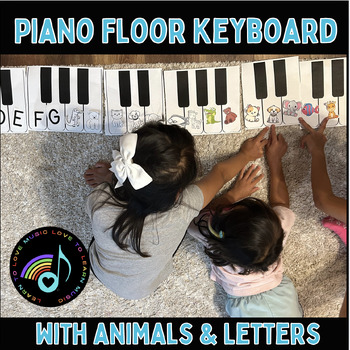 Preview of Piano Floor Keyboard with Animals & Letters