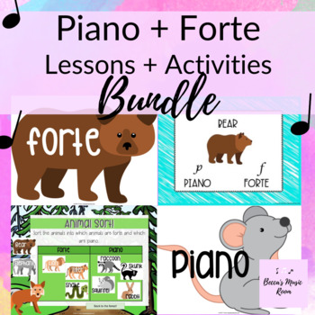 Preview of Piano + Forte Lessons and Activities BUNDLE for Elementary Music