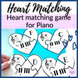 Piano Heart Matching Game for Music Centers or Piano Lessons