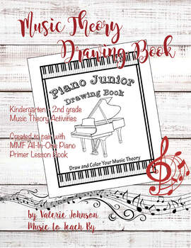 Preview of Piano Junior Music Theory Drawing Book