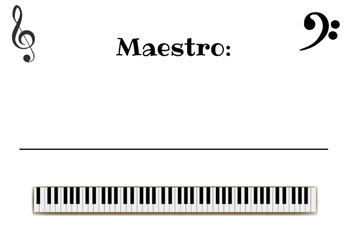 Preview of Piano Key Name Tag