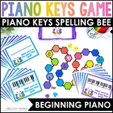 Piano Keys Spelling Bee Music Game for Beginning Piano Lessons