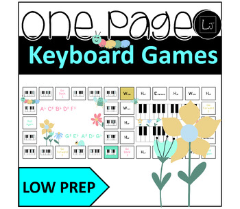 Preview of Piano Keyboard Games:  Accidentals, Half and Whole Steps, Tones and Semitones