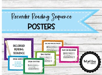Preview of Recorder Reading Sequence Posters