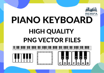 Preview of Piano Keyboard Vector Files - High Quality - Resizable PNG