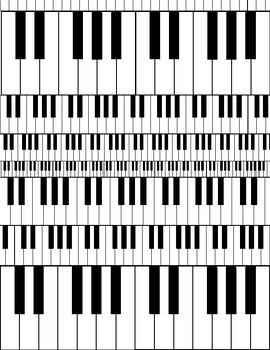 Preview of Piano Keys Coloring page