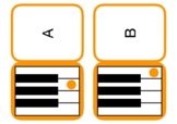 Piano Keys Flash Cards ORANGE