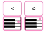 Piano Keys Flash Cards PINK