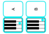 Piano Keys Flash Cards TURQUOISE