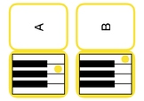 Piano Keys Flash Cards YELLOW