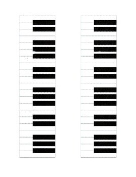 Preview of Piano Keys Template