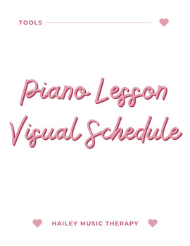 Preview of Piano Lesson Visual Schedule