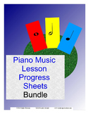 Piano Lesson Progress Sheets Bundle