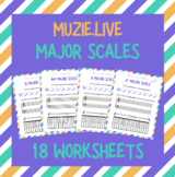 Piano Major Scales Worksheets