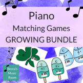 Piano Matching Games for Music Centers GROWING BUNDLE